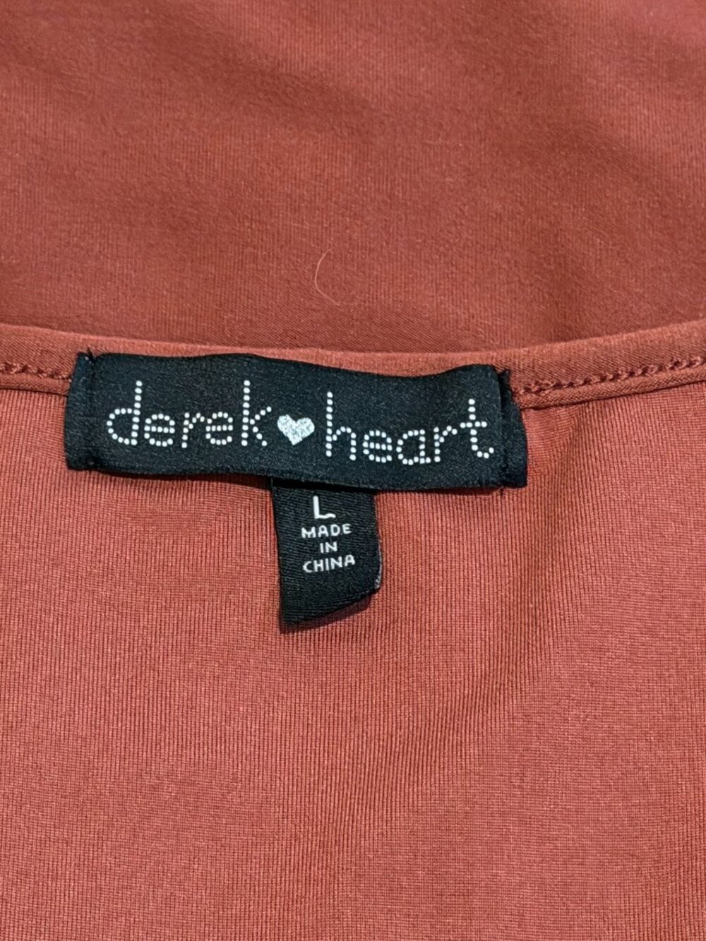 Derek Heart Terracotta T-Shirt Dress Size L - Picture 5 of 7